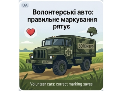 Волонтерські авто та маркування