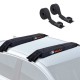 MeeFar Universal Car Soft Roof Rack Pads Luggage Carrier System for Kayak Surfboard SUP Canoe Include, 2 Tie Down Rope, 2 Quick Loop Strap