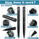 SIRGAWAIN 1080P Body Camera Pen [Upgraded 2024] – Body Cam with HD Video or Picture Taking, SD Card Storage, and Manual Control for Privacy Compliance