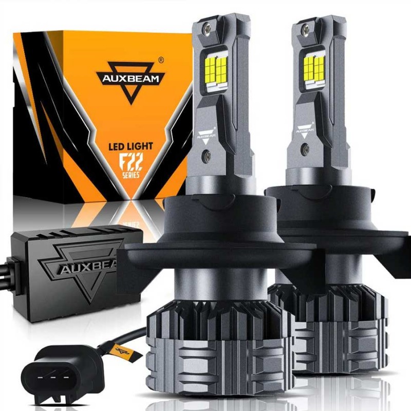 H13 LED Headlight Bulbs 110W 24000LM F22 Series Auxbeam High Brightness 6500K Cool White | 2 Bulbs