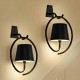 5200mAh Wireless Wall Light, Rechargeable Batttery Operated Wall Sconces Set of 2,3 Color Stepless Dimming Up, Wall Lamp for Battery Operated Lamp for Picture/Bedroom/Living Room/Hallway (Black)