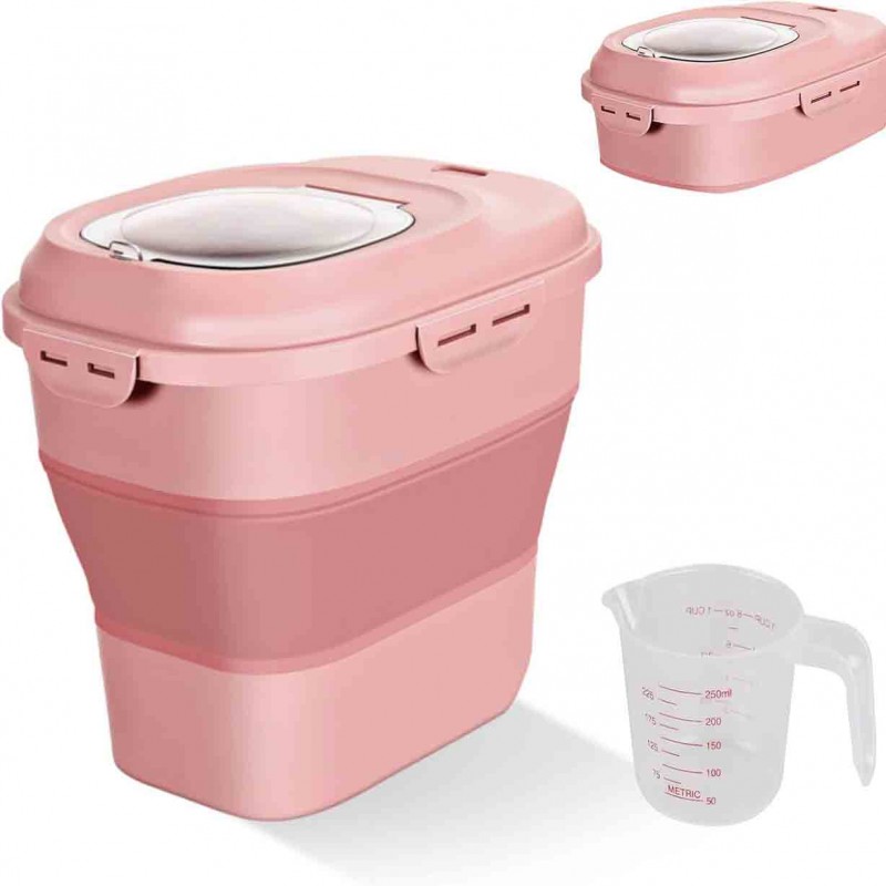 Keep Food Fresh and Save Space with the Versatile Collapsible Food Storage Container! 