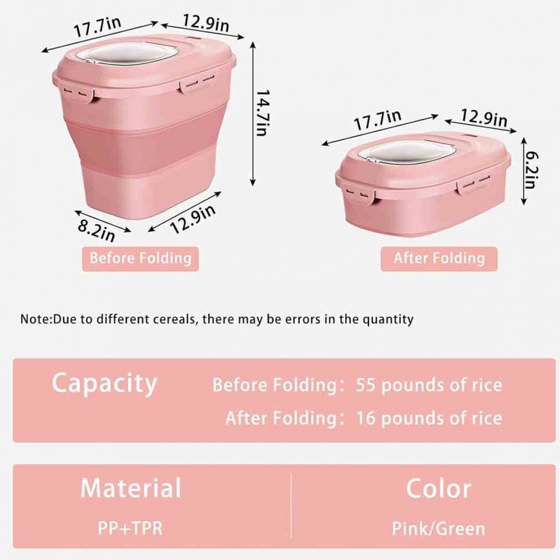 Keep Food Fresh and Save Space with the Versatile Collapsible Food Storage Container! 