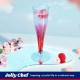 JOLLY CHEF 100 Pack Plastic Champagne Flutes Disposable 4.5 oz Blue Glitter Plastic Champagne Glasses Perfect for Wedding, Thanksgiving Day, Christmas