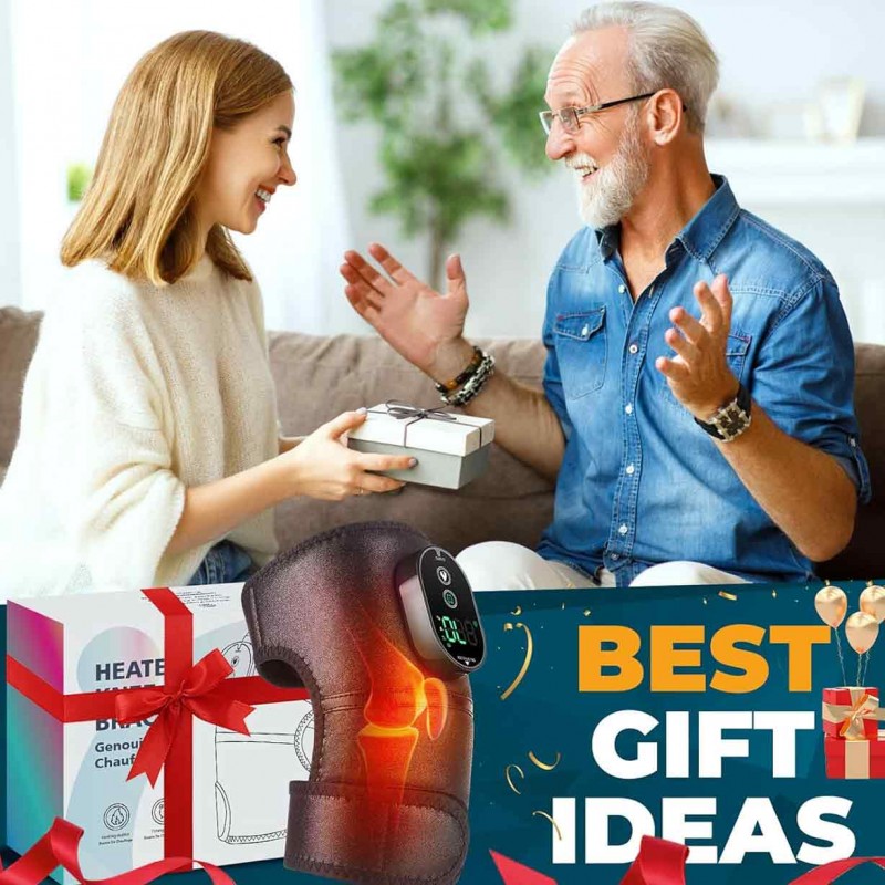 Cordless Heated Knee Brace Wrap for Pain Relief: Adjustable Heating Knee Pad for Knee Elbow Shoulder Arthritis