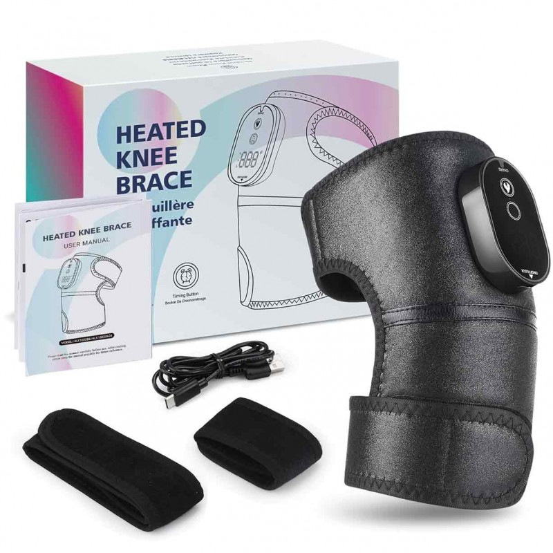 Cordless Heated Knee Brace Wrap for Pain Relief: Adjustable Heating Knee Pad for Knee Elbow Shoulder Arthritis