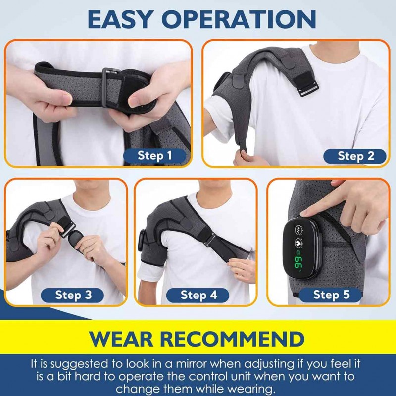 Naipo Shiatsu Shoulder Massager with Vibration: Deep Kneading Neck & Back Massager with Heat in Toronto