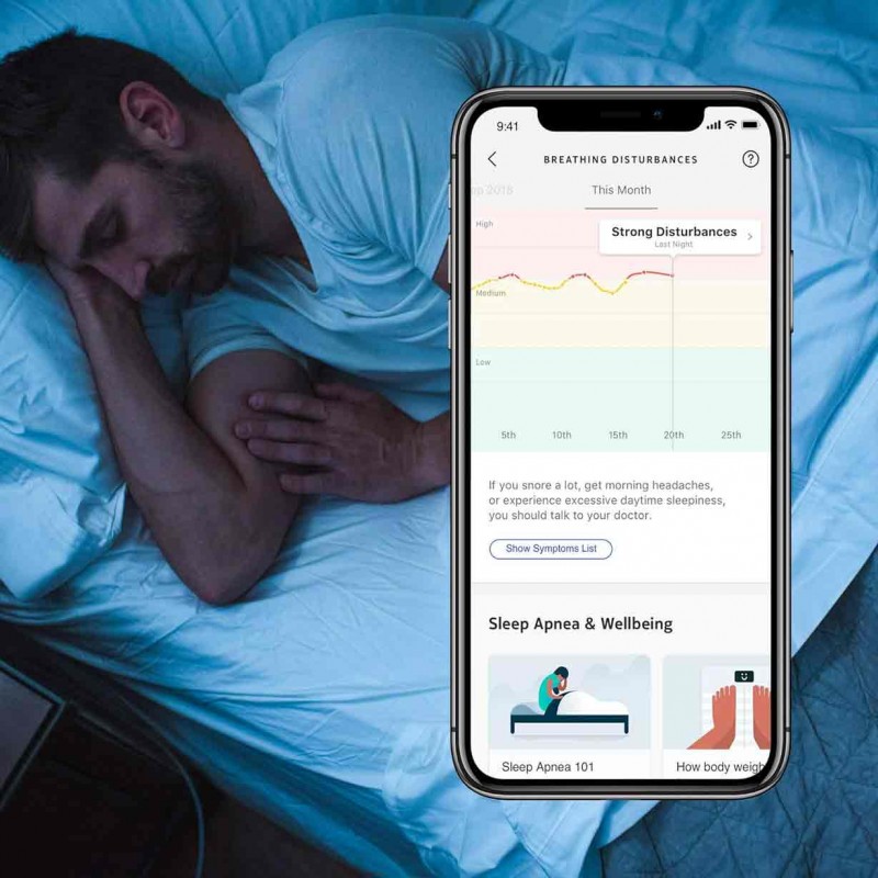 Withings WSM02-AII-US Sleep - Sleep Tracking Pad Under The Mattress with Sleep Cycle Analysis