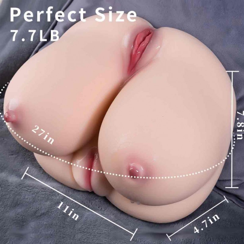 Male Masturbation Toys 3D Realistic Textured Virgin Vagina Realistic Big Breast 2 Holes
