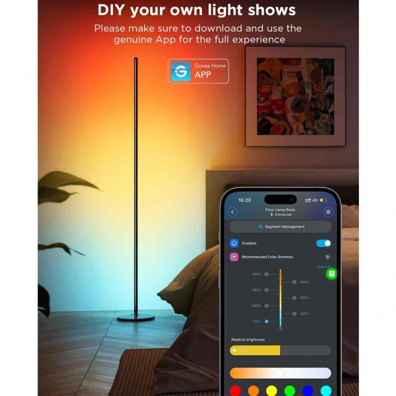 Govee RGBIC H6076 Smart Corner Floor Lamp: Create a Unique Atmosphere in Your Home