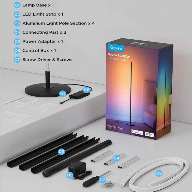 Govee RGBIC H6076 Smart Corner Floor Lamp: Create a Unique Atmosphere in Your Home