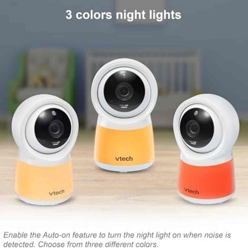 VTech RM5754HD Smart Wi-Fi Video Baby Monitor with 5” Display and 1080p HD Camera, Built-in Night Light & 1 Camera, White