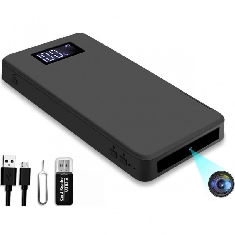 2 in 1 Power Bank 10000 mAh + Mini Spy Hidden Camera Full HD 1080P with Gravity Sensor/Night Vision