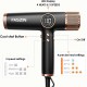 Faszin Hair Dryer, Lightweight Blow Dryer with 110,000 RPM High-Speed Motor for Fast Drying, 200 Million Ionic Hairdryer with Auto-Clean, Low Noise, and 3 Magnetic Nozzles for Travel, Salon, Home
