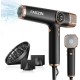 Faszin Hair Dryer, Lightweight Blow Dryer with 110,000 RPM High-Speed Motor for Fast Drying, 200 Million Ionic Hairdryer with Auto-Clean, Low Noise, and 3 Magnetic Nozzles for Travel, Salon, Home