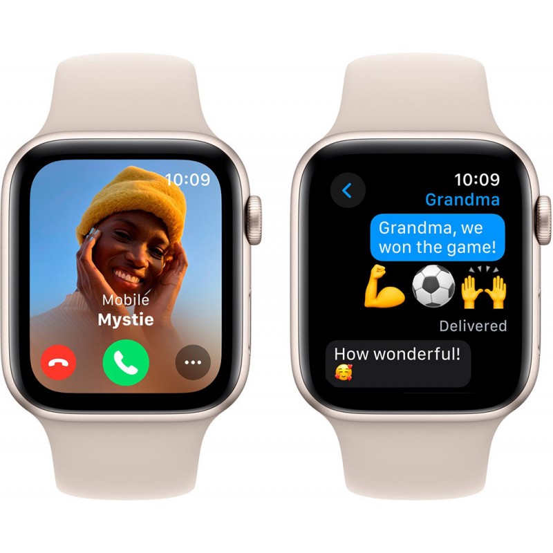 Смартгодинник Apple Watch SE GPS 44mm Starlight Aluminium Case with Starlight Sport Band – M/L