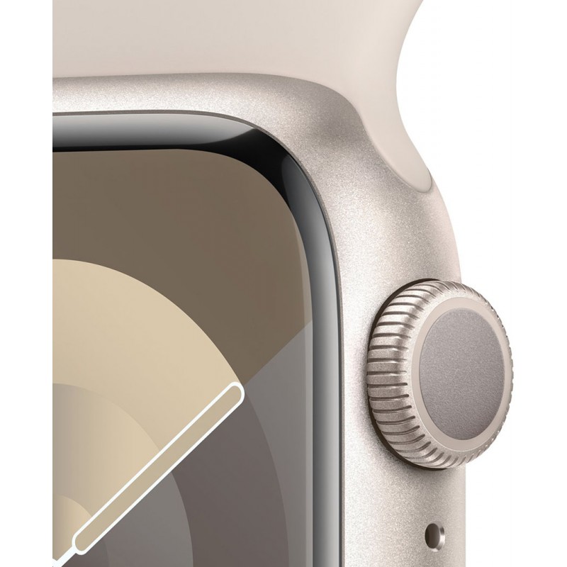 Смартгодинник Apple Watch Series 9 GPS 41mm Starlight Aluminium Case with Starlight Sport Band – M/L